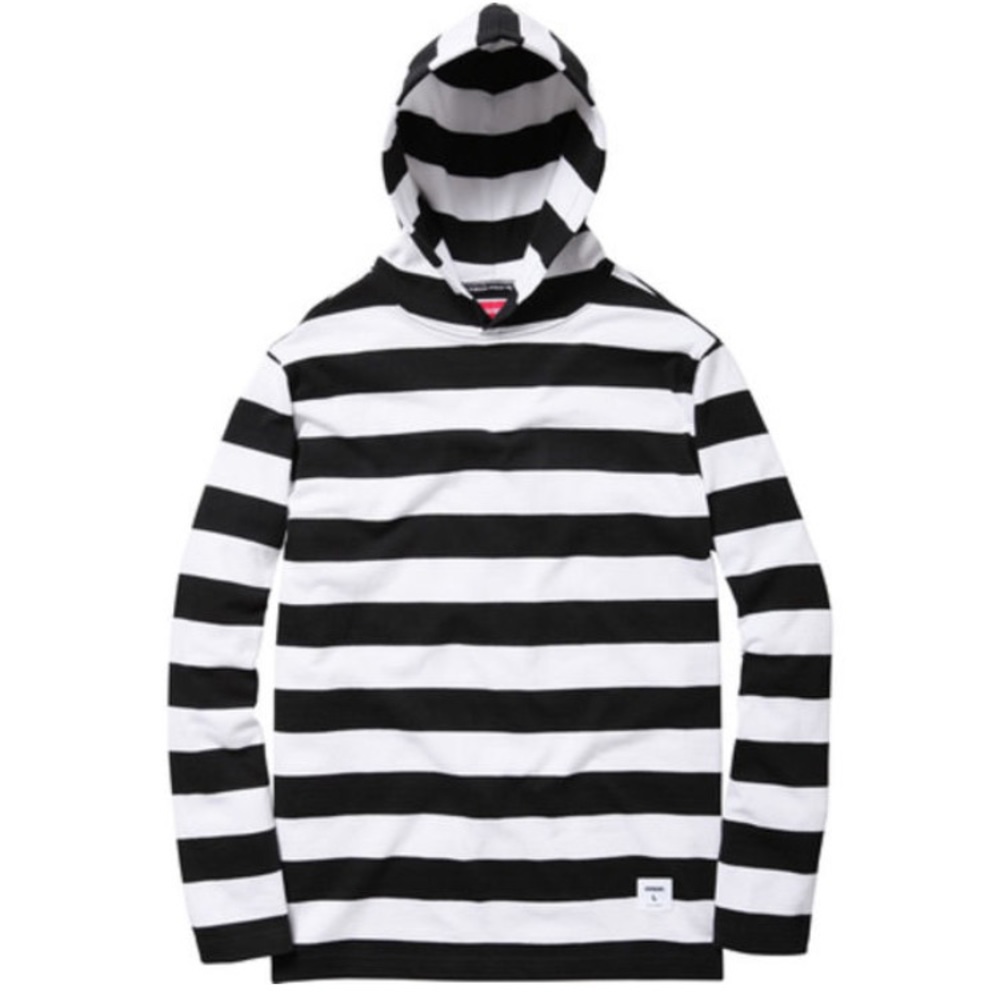 Supreme FW14 L/S Striped Hooded Top